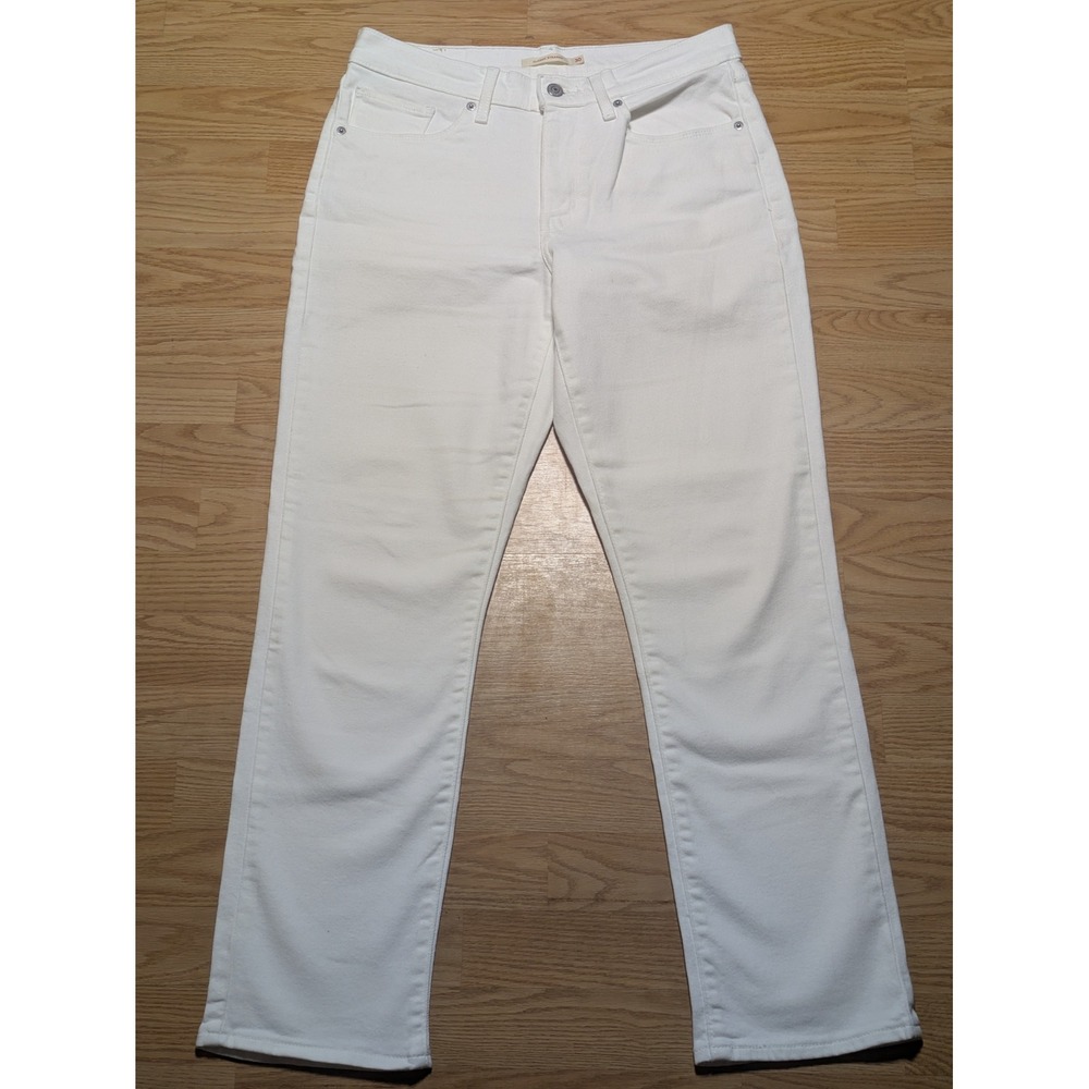 Levis Womens Classic Straight Leg Jeans White 30